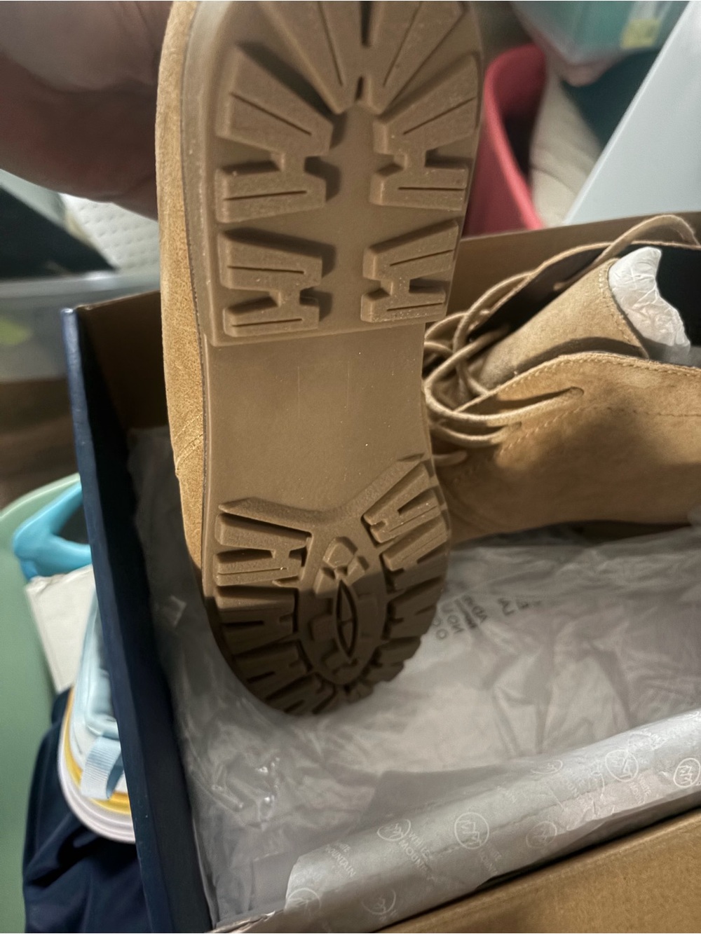 White Mountain Tan Suede Ankle Boots